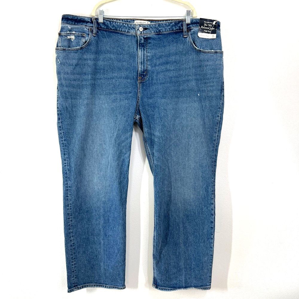 Abercrombie Fitch Jeans Womens 24R 37 Curve Love 90s Relaxed High Rise Blue